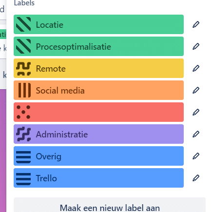 Labels met kleurenblindheid vriendelijke modus