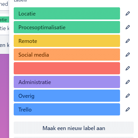 Labels zonder kleurenblindheid vriendelijke modus